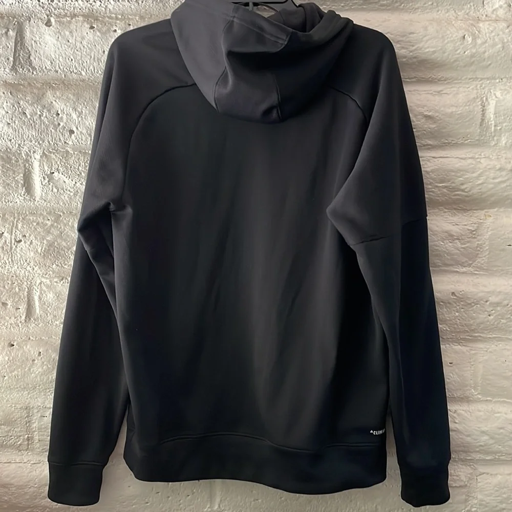 Adidas men’s “For creators only” black & white dri-fit hoodie